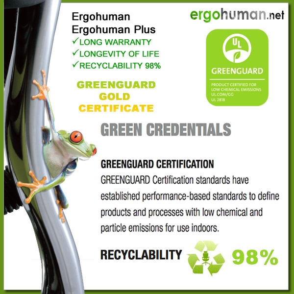 Ergohuman Elite Office Chair Greenguard Certification