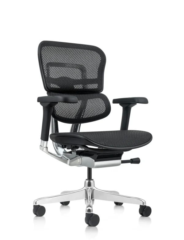 Ergohuman Elite Black Mesh Office Chair New Model G2 front side no Head