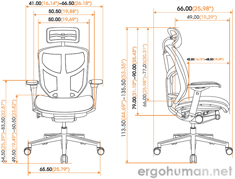 Enjoy Elite Office Chair Dimensions