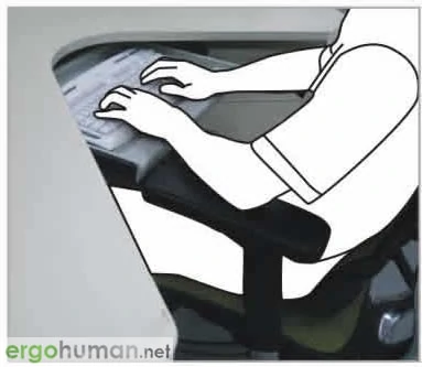 Office Chair User Best Position to Desk