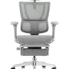 Mirus Elite Mesh Office Chair Grey Frame with Leg Rest G2 front