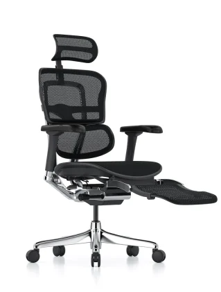 Ergohuman Elite Black Mesh Office Chair G2 Legrest