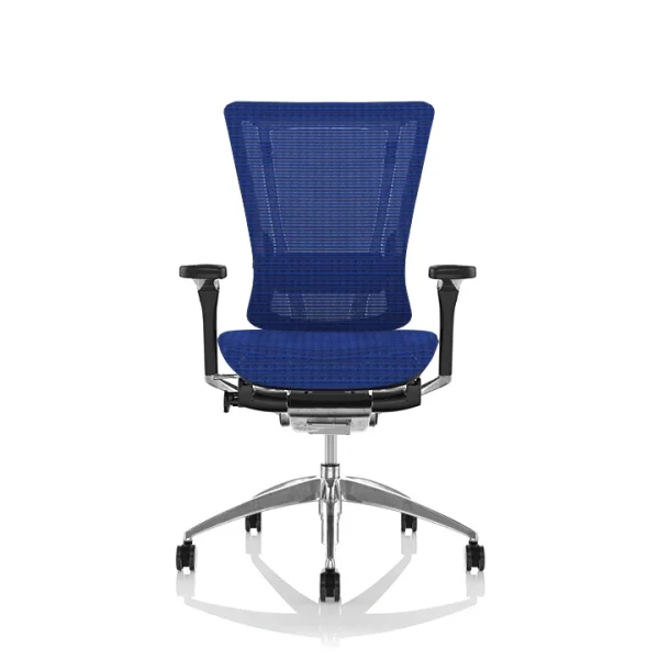 Nefil Blue Mesh Office Chair no Head Rest front