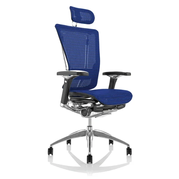 Nefil Blue Mesh Office Chair with Head Rest